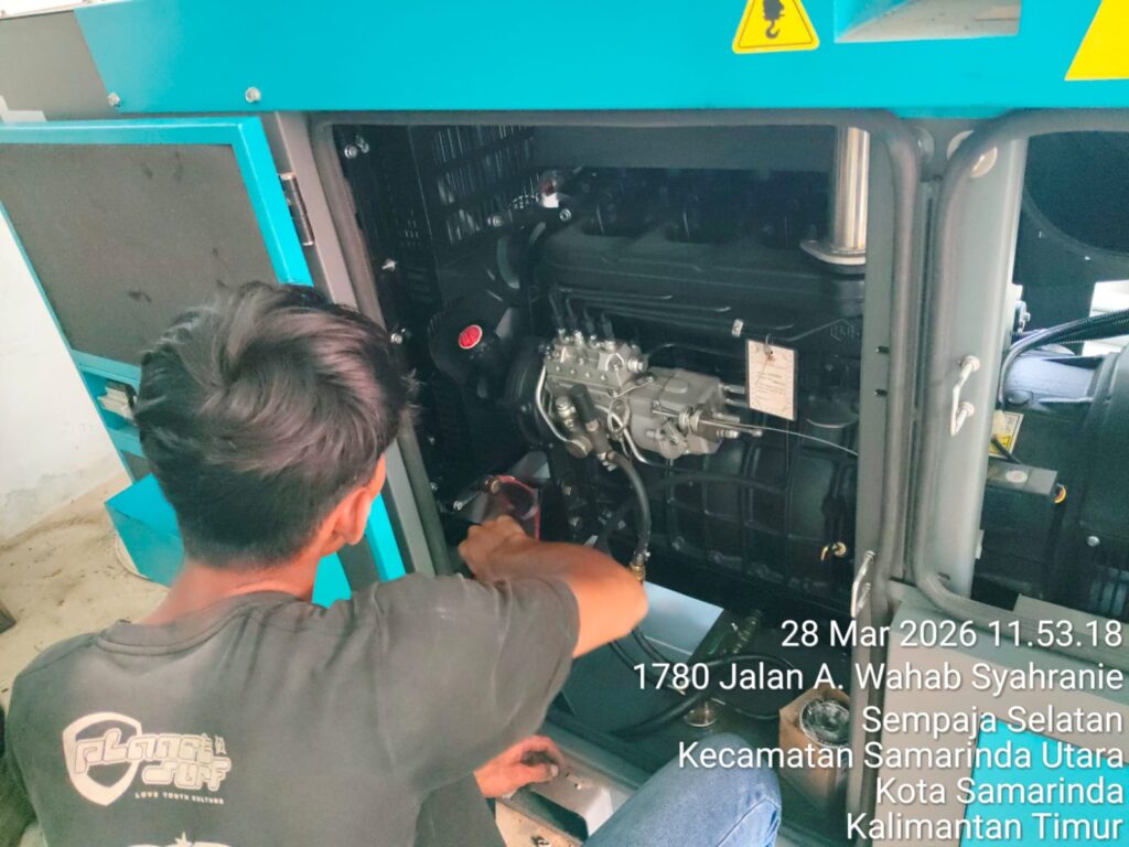 Maintenance genset 65 kVA di Samarinda untuk backup listrik gedung
